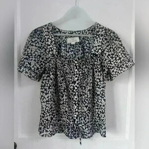 TROVATA BIRDS OF PARADIS LORITA BLOUSE - BLUEPRINT NEW